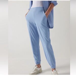 Athleta Brooklyn Lined Jogger in Heron Blue Sz 4